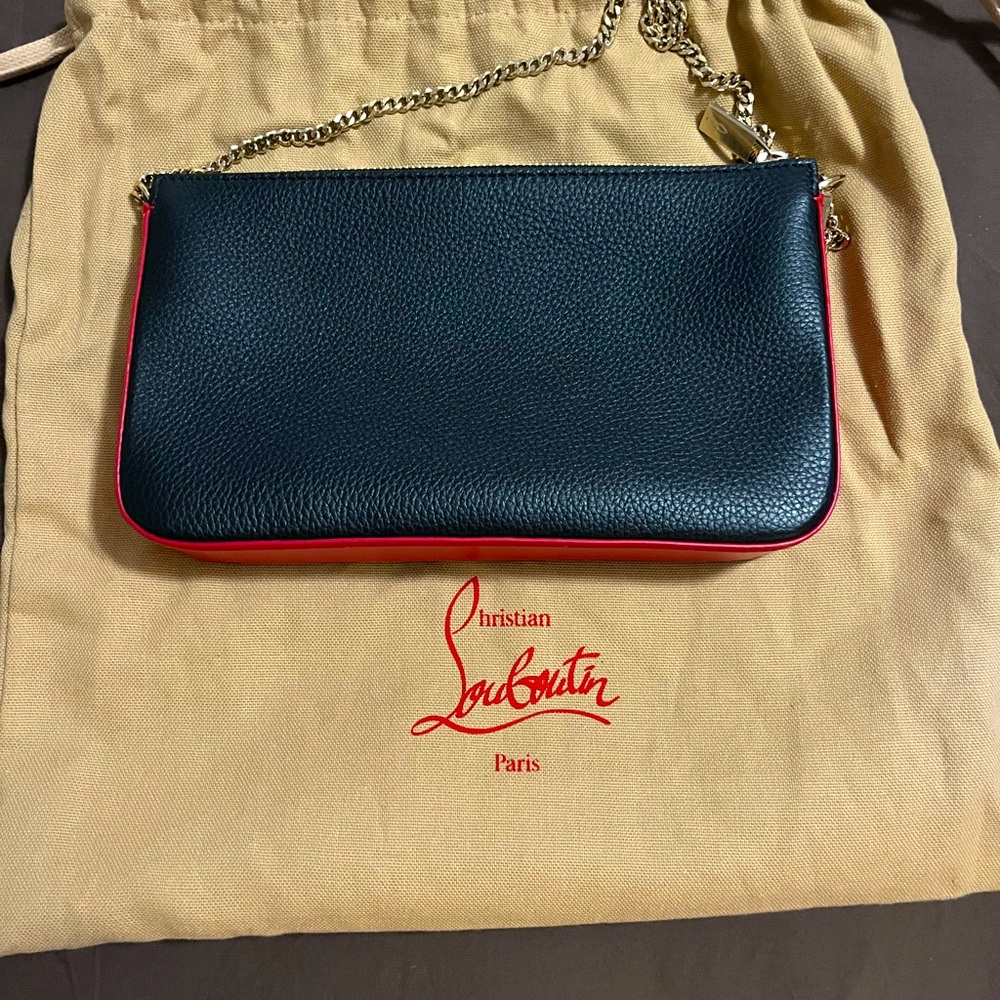 Christian Louboutin small black clutch
